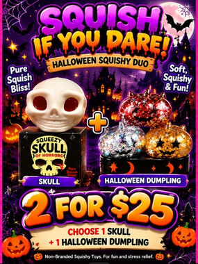 Scrunchems Squeezy Skull of Horrors Halloween Squishy Set